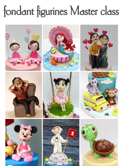 Ready to bring characters to life? My Fondant Figurine Masterclass is a beginner-friendly course where you'll learn to sculpt at least 10 different figures, from cute animals to people and cartoon favorites. I'll teach you all the foundational techniques you need to create stunning cake toppers.