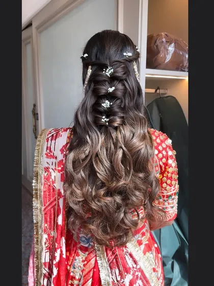 A still shot of the intricate pull-through braid, showing the detail and texture.