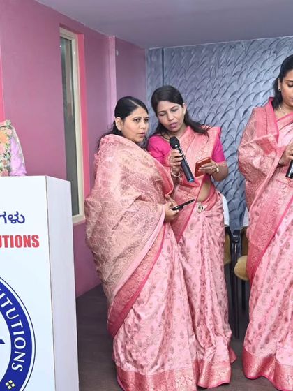 Coordinating with the team at the Adarsh Group of Institutions during the Pragya Samaj event. Behind every seamless event is great teamwork and clear communication.