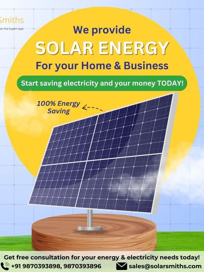 I provide solar energy for your home and business. Start saving electricity and your money today with my 100% energy-saving solutions.