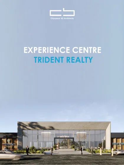 The exterior of the Trident Realty Experience Centre was designed to inspire. It reflects a seamless blend of form and function, offering an immersive journey into refined design and thoughtful spatial planning.
