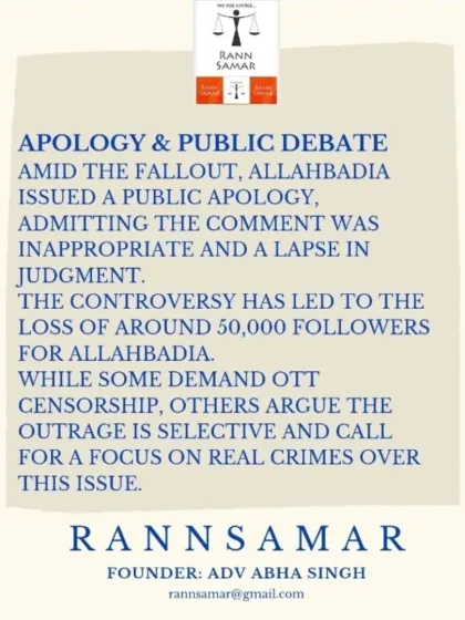 The aftermath of the controversy, including a public apology and the ensuing debate on OTT censorship versus selective outrage.
