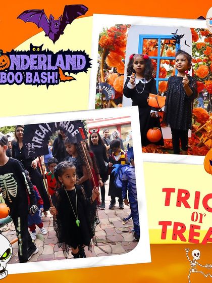 A parade of little monsters, skeletons, and witches during our Boo Bash. The trick or treat walk is a highlight, with children showing off their costumes and collecting goodies.