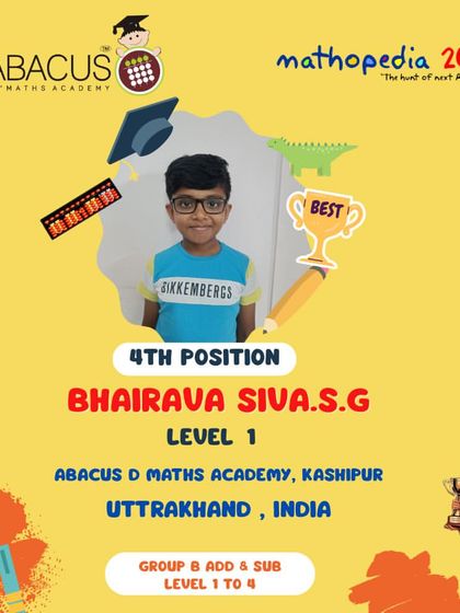 Abacus D Maths Academy - Educational Franchise & Teacher Training Mathopedia: Our Annual Competitions photo 101