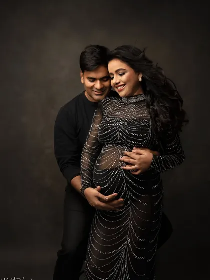 There is a special kind of love that fills the studio during a couple's session. It’s in the quiet smiles and gentle touches. I love capturing the shared excitement and the deep connection between two people about to start their greatest adventure together.