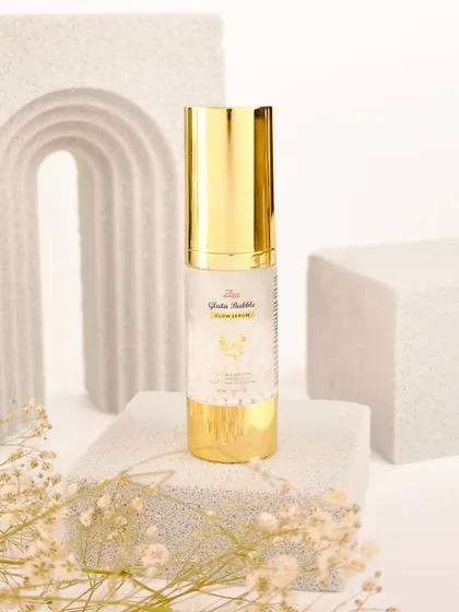 I believe in luxury that delivers results, which is why I created my Gluta Bubble Serum. The elegant gold packaging holds a powerful brightening formula designed to give you an instant glow and even out your skin tone. This is skincare that feels as good as it looks.