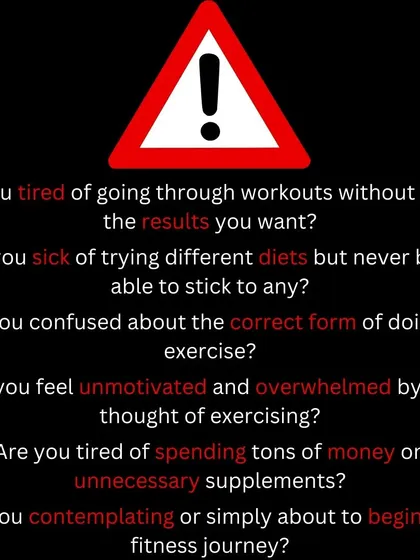 Are you tired of not seeing results? Confused about form? Overwhelmed by the thought of exercising? If you answered yes, I am here to provide guidance.