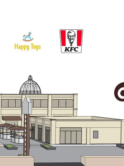 We are revolutionizing the highway break experience. This illustration shows our layout and some of our key brands like KFC and Happy Toys.