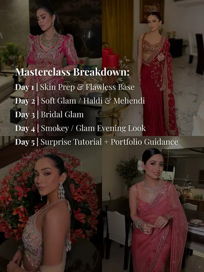 Here is the complete 5-day breakdown of my advanced masterclass. Each day is designed to build a specific skill, from achieving a flawless base to creating a full bridal showstopper.