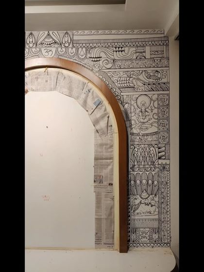 Reshma Shetty - Custom Wall Murals Intricate Line Art & Indian Motifs photo 5