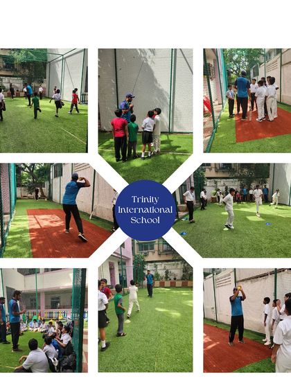 A look inside a training session for our new cricket batch at Trinity International School, Sion. The collage shows various drills and coaching interactions, illustrating how we kickstart the journey for aspiring cricketers.