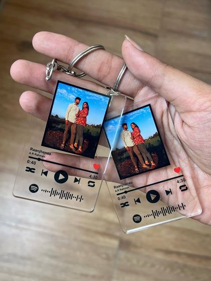 Custom Spotify keychains are now on board. These feature your photo and a scannable code to your favorite song, so you can carry your soundtrack with you.