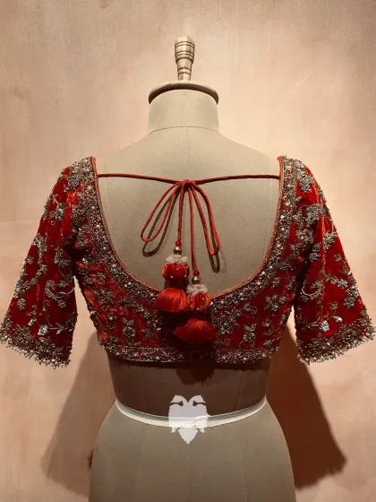 Blouse House by Mahitha Prasad - Custom Blouse Design & Embroidery The Velvet & Brocade Collection: A Royal Affair photo 5