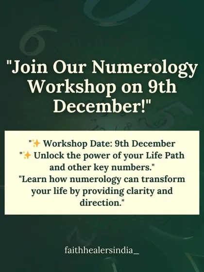 This is an invitation to my numerology workshop. It details the date and what you will learn, such as unlocking the power of your Life Path number to gain clarity and direction in life.