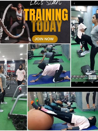From battle ropes to stability balls, our mentoring programs cover it all. This collage shows trainers learning and practicing a diverse set of exercises, including step-ups, barbell lifts, and stability ball hamstring curls, to become well-rounded professionals.