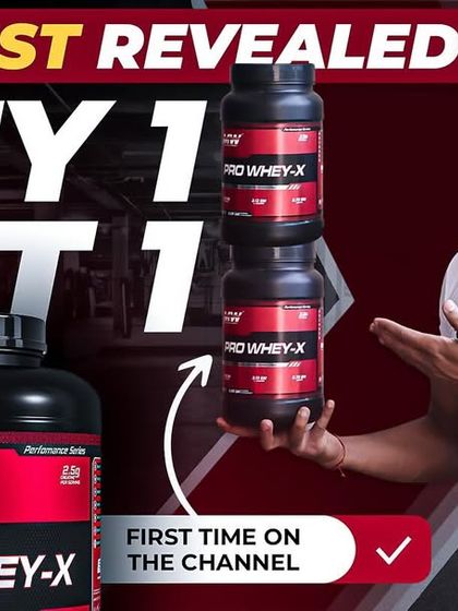Thumbnail for my lab test video on Maxener's Pro Whey-X, a buy-one-get-one offer.