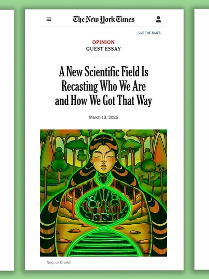 A mockup showing how my main illustration for the NYT Opinion piece appeared on their website, accompanying the guest essay.