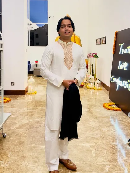 Another photo from my Diwali celebrations. The values of truth, love, and compassion are central to both the festival and my music.