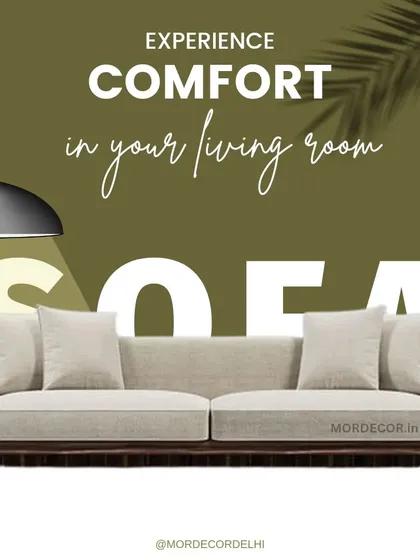 Transform your living room into a cozy haven with our bespoke sofa collection. This piece, with its elegant wooden frame and plush cushions, is crafted for both style and comfort.