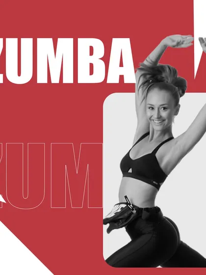 We offer a variety of fitness options, and Zumba is one of our most popular. This graphic represents the high-energy, fun-filled nature of our dance fitness classes, designed to make you sweat with a smile.