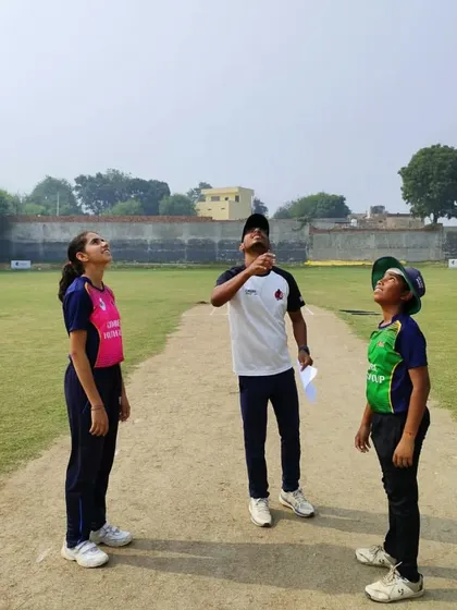 The captains at the toss, a moment of sportsmanship before the battle begins.