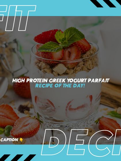 Recipe of the day: High Protein Greek Yogurt Parfait. A delicious and easy post-workout snack to fuel your body with protein and nutrients.