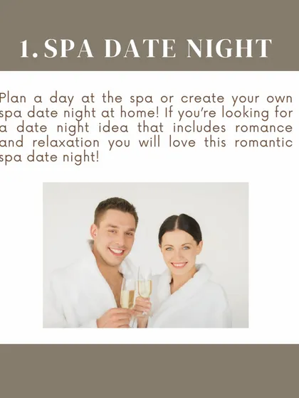 For a date that combines romance and relaxation, plan a spa night. You can visit a local spa or create your own calming experience at home.