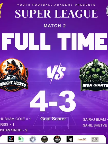 A 4-3 nail-biter victory for the Midnight Wolves.