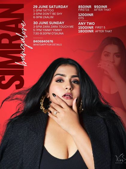 The queen is back. A full weekend with Simran Jat, featuring six of her hottest and most requested choreographies.