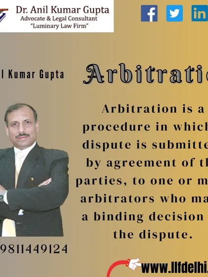 Arbitration provides a structured path to resolve disputes with a binding outcome, mutually agreed upon by the involved parties. We have a dedicated practice to manage these proceedings, ensuring your case is handled with professional diligence.