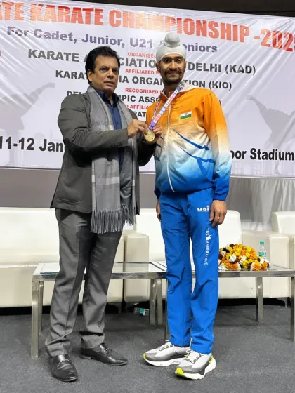 This is the feeling I train my students to chase. Winning the Gold at the Delhi State Karate Championship 2025 wasn't just a personal victory; it's proof that my methods create champions.