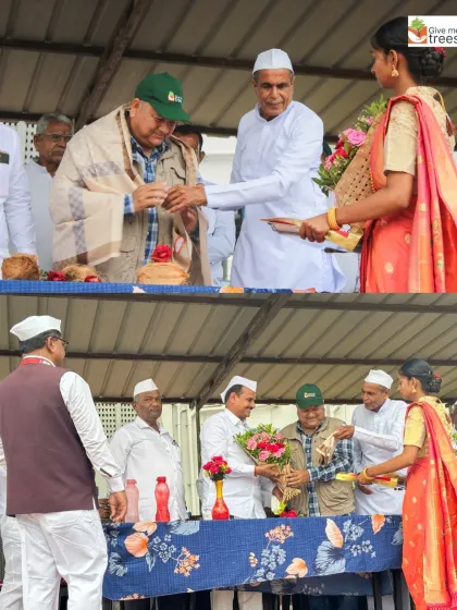 Being felicitated by the school during the Independence Day program. It's a privilege to be recognized by communities that are actively engaged in our mission.