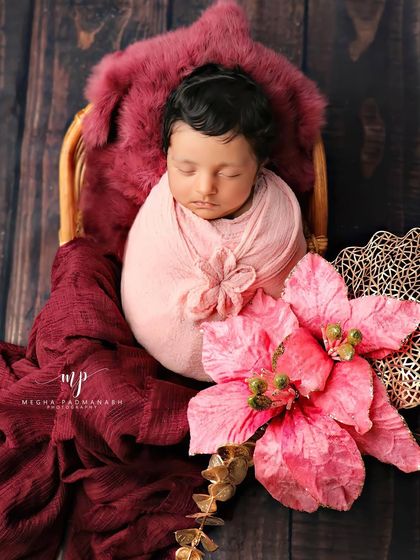 A vertical composition of the same setup, highlighting the textures of the fabrics and props.