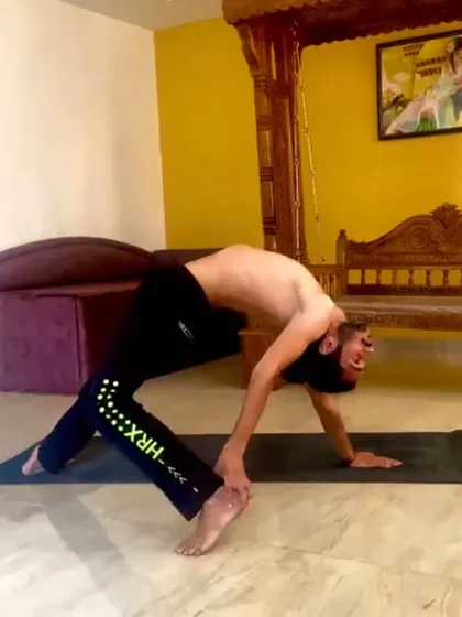 Camatkarasana (Wild Thing), a joyful and expansive backbend that opens the entire front body.