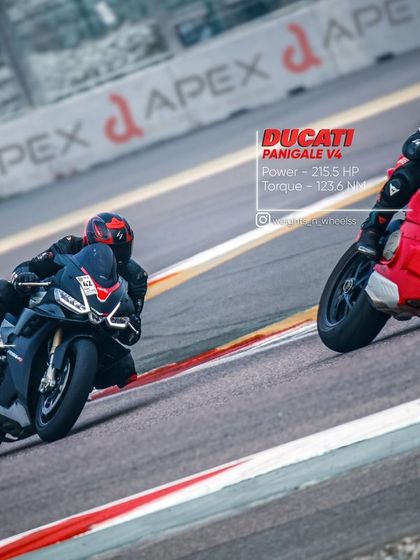 An Aprilia RSV4 and a Ducati Panigale V4 battle it out on the track. Our open sessions bring together some of the most incredible superbikes for thrilling, yet safe, on-track rivalries.