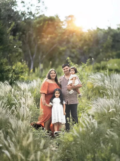 A walk through a field of wildflowers at sunset creates the most beautiful memories. I love finding these stunning natural locations for family photoshoots that feel both epic and intimate.