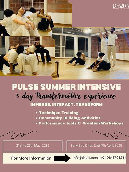 Introducing the PULSE Summer Intensive, a 5 day transformative experience. Immerse yourself in technique training, performance tools, and community building activities.