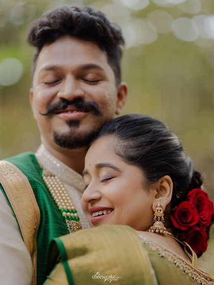 A warm, cozy hug between a Maharashtrian couple. The feeling of comfort and home is what I aimed for here.