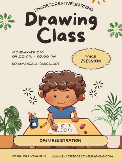 Our after-school drawing classes are open for registration. We offer a welcoming space for kids to unwind and develop their artistic talents with a flexible, per-session payment option.