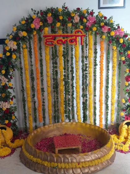Shanaya Decorations - All-Inclusive Ceremony Packages (Haldi & Mehendi) Haldi Ceremony Backdrops photo 3
