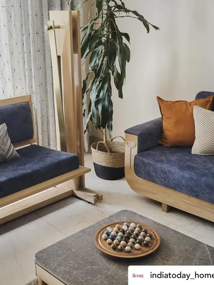 Another featured image, this time of the informal living room with its custom swing and sofa.
