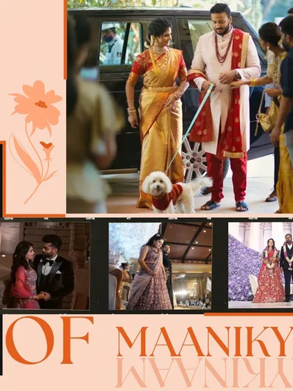 A collection of cherished moments from a wedding at Maanikya, including the couple's grand entrance. We ensure every detail is perfect for your special day.