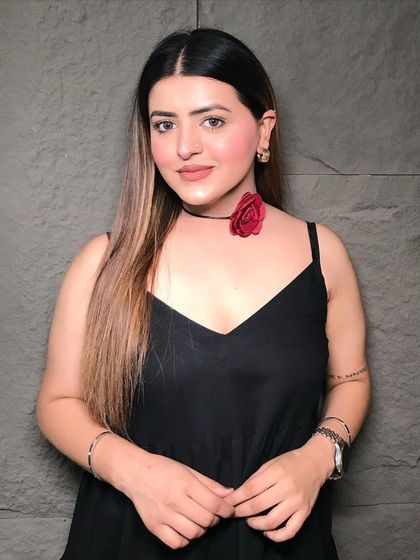 A full-length view of the no-foundation look from my self-makeup course. It's all about strategic placement of concealer to create a fresh and light base.