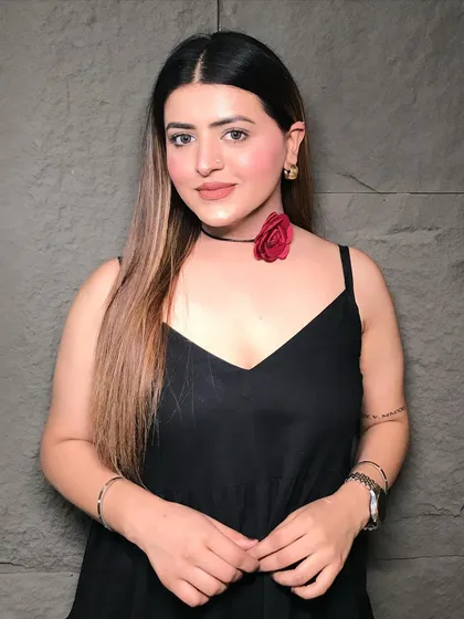 A full-length view of the no-foundation look from my self-makeup course. It's all about strategic placement of concealer to create a fresh and light base.