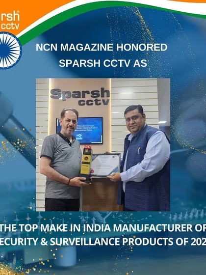 We are honored to be recognized as the "Top Make in India Manufacturer of Security & Surveillance Products of 2023" by NCN Magazine. This award is a testament to our team's dedication and our customers' trust.