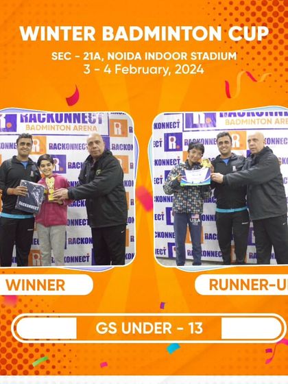 We celebrate every victory, big or small. This image showcases one of our talented players who has achieved success through dedication and training at our academy. Their win is a proud moment for the entire Rackonnect community and inspires us all to keep pushing our limits.