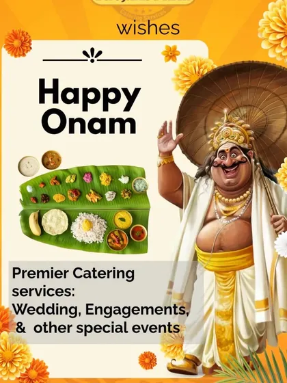 We love celebrating festivals with you. This is from our Onam promotion, showcasing our ability to create authentic festive meals like the traditional sadya. Beyond festivals, we bring this same dedication to major life events like weddings, engagements, and other special ceremonies.