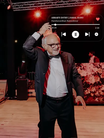 The joy of seeing all generations on the dance floor. This guest is having the time of his life, and that is what a great party is all about.