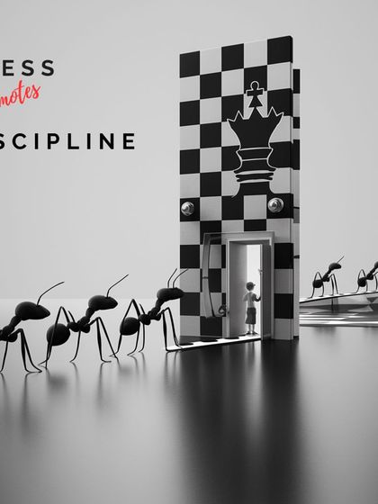 Chess promotes discipline. Like ants in a line, chess teaches players to follow rules, think before acting, and maintain a structured approach to their game.