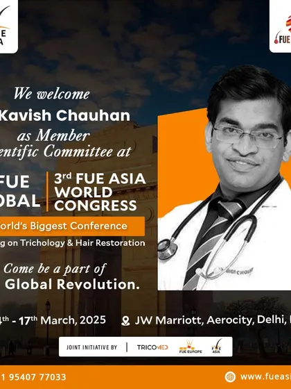 An announcement welcoming me as a Member of the Scientific Committee for the 3rd FUE Asia World Congress.